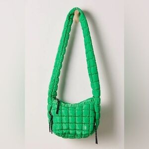 FP Movement by Free People Quilted Crossbody Bag in Bright Green